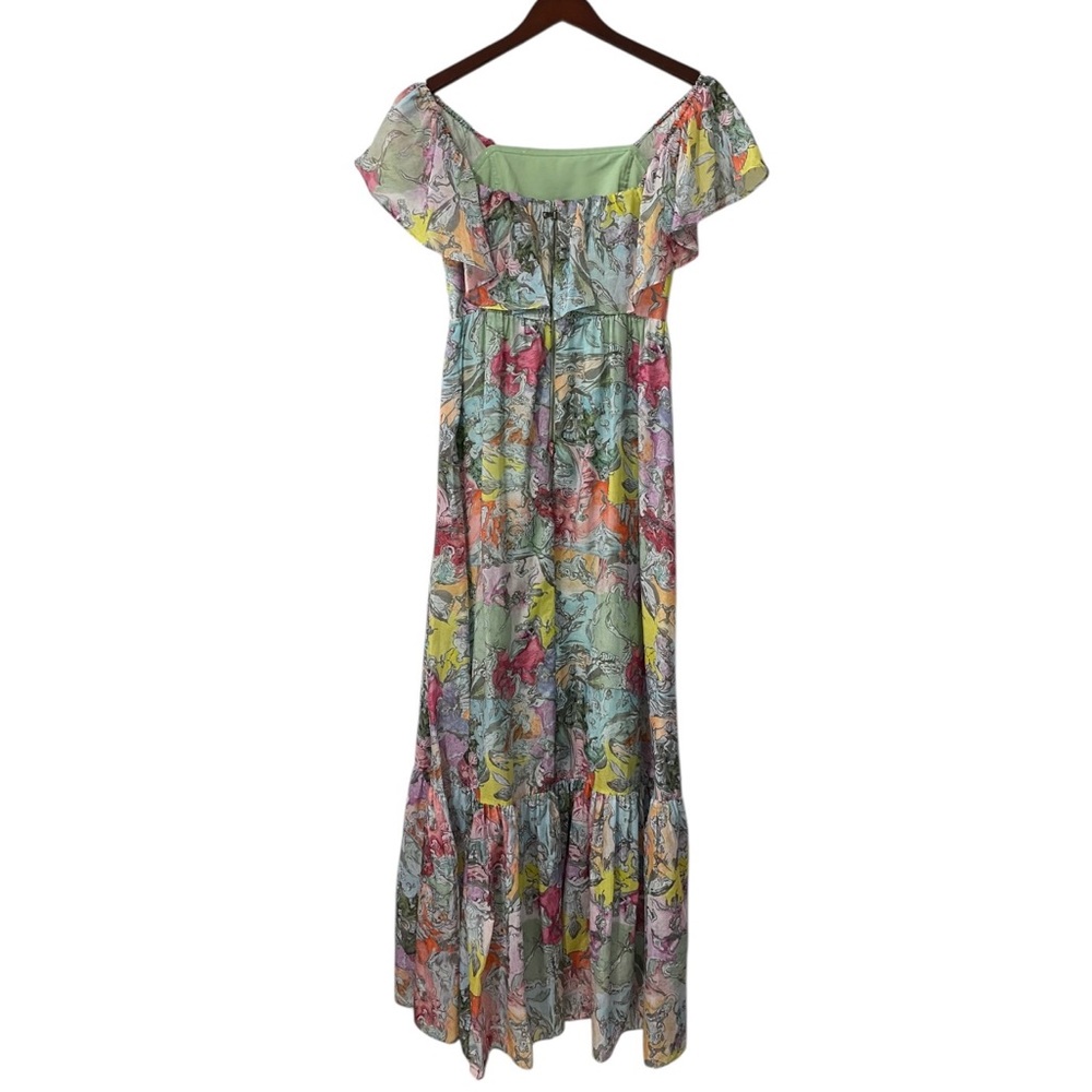 NWT Alice + Olivia Silk Lola Schnabel Lola Dream Dress Size 4 - Picture 10 of 12